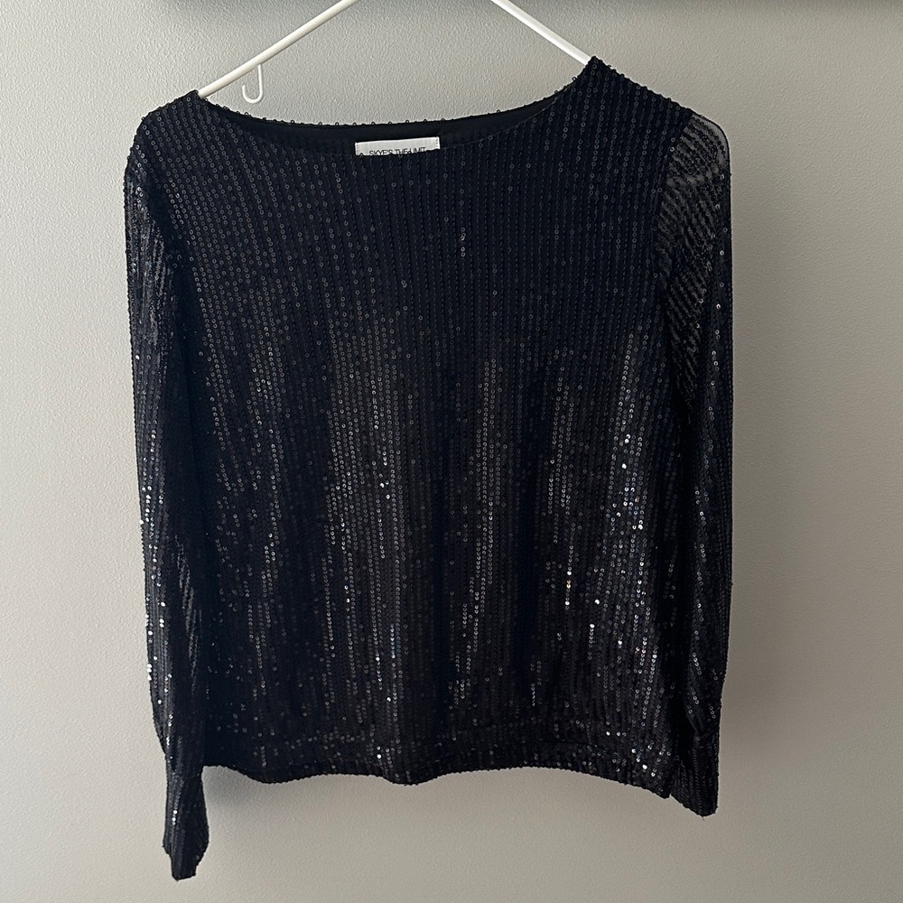 Skye's the Limit Black Sequin Blouse
